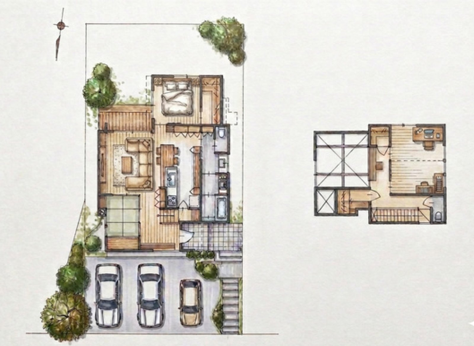 鹿屋市寿 新築建売住宅 間取り図・配置図